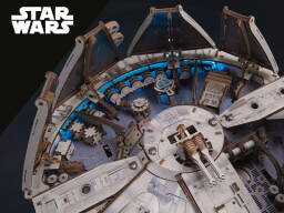 Ugears 3D dřevěná mechanická skládačka Star Wars Millennium Falcon